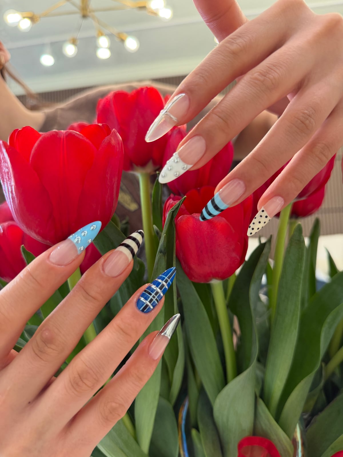 Creative gel extensions at Los Angeles nail salon